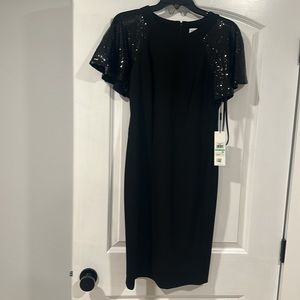 NWT Black Calvin Klein Fitted Dress